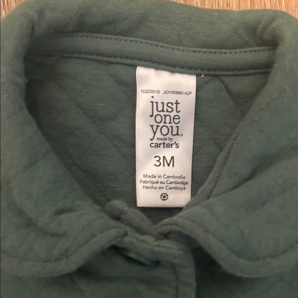 Carter's Baby Quilted Green Vest - Picture 2 of 4